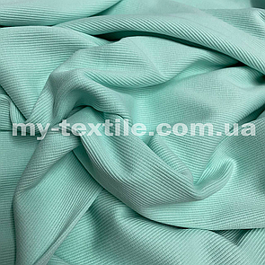 Рібана гладка трикотажна гумка ширина 180 см Світло М'ятний