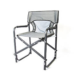 Алюмінієвий складний стілець "Режисерський" для пікніка та риболовлі сірий Vitan 30*15 мм