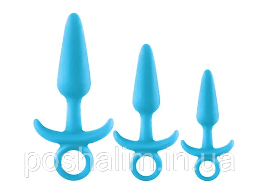 Анальні корки світні набір NS Novelties Firefly Prince Kit Blue, фото 1