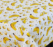 Скатертина водовідштовхувальна 150х180 кухонна 100% бавовна TAG - Банани