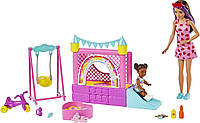 Кукла барби Скиппер няня Ясли Barbie Skipper Babysitters Bounce House