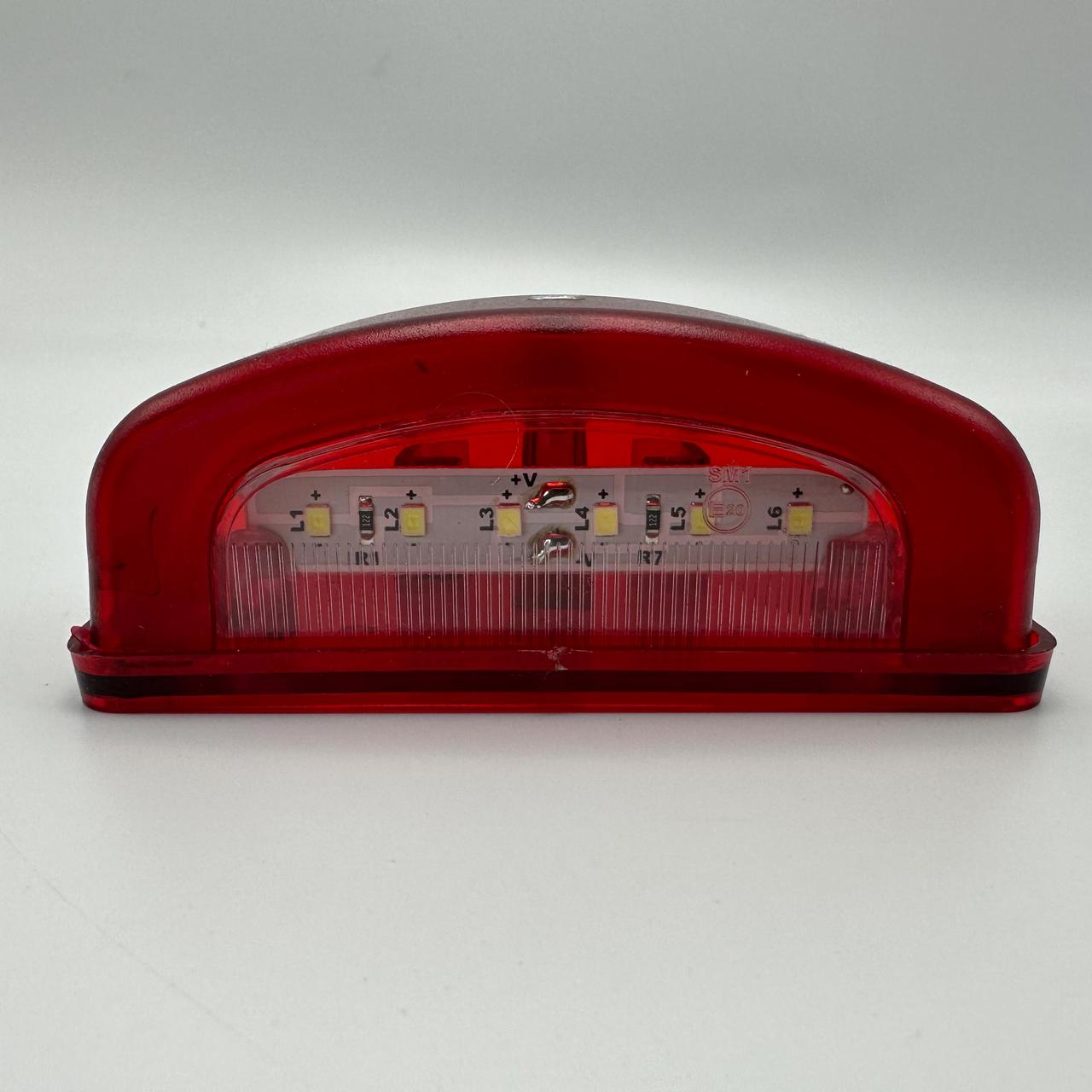 Підсвітка номера червона 6LED 12-24v FR