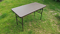 Стол складной GoodGarden 122 см столик для отдыха на природе пластиковый коричневый ротанг