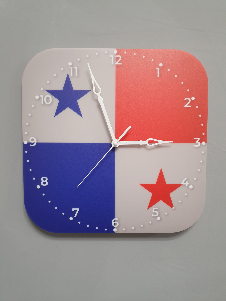 Настінний годинник прапор Панами, подарунок панамцю, панамський декор, фото 1
