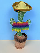 Танцюючий кактус у горщику з підсвічуванням і функцією повторення, зелений, фото 3