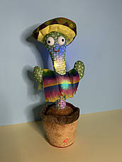 Танцюючий кактус у горщику з підсвічуванням і функцією повторення, зелений, фото 4