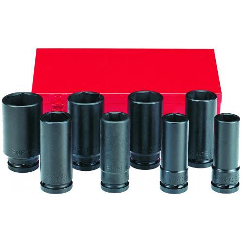 Набір головок 3/4" 6-гранних ударних, глибоких 8 пр. (26-38 мм) 6081D F