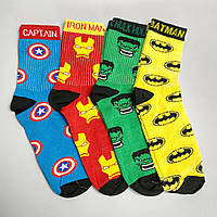 Набор мужских носков подарочный 4 пары с принтами "Marvel" в коробке Размер 40-45