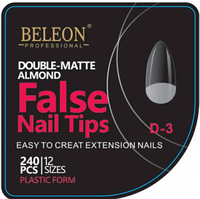 Типы гелевые матовые для наращивания ногтей BELEON (Миндаль) D-3 (упаковка 240шт)