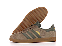 Кроссовки мужские Adidas Gazelle коричневые, Адидас Газель замшевые, код KD-14324