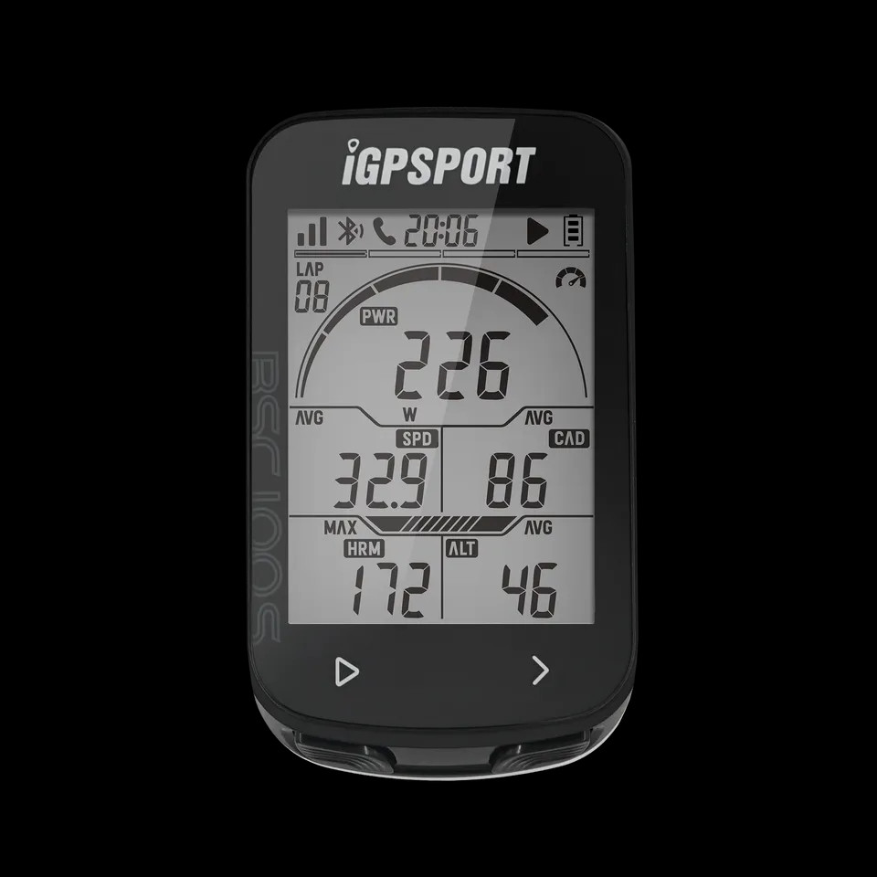 Велокомп'ютер Igpsport BSC100 GPS — чорний. Синхронізація зі Strava, підтримка датчиків
