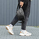 Сумка-бананка Profi з гладкої якісної чорної екошкіри flotar для молоді поясна сумка, фото 10