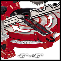 Потужна торцювальна пила Einhell TC-MS 216 : 1400 Вт, диск 216 мм, 48 зубів, 5000 об/хв (4300370), фото 3