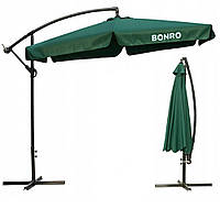 Садовый зонт с наклоном Bonro диаметр 3 м зелёный