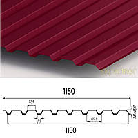 Профнастил С-20 0.45 мм Ral 3005 полиэстер (красное вино)