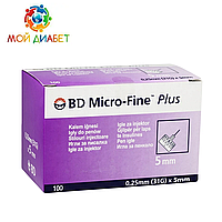 Иглы для шприц-ручек BD Micro-Fine + «МикроФайн» 5 мм 100 шт.