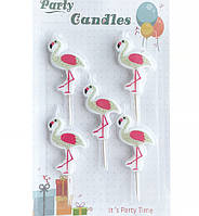 Свечи для торта "Фламинго" набор - 5 шт