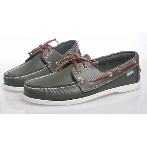 Купить Мужские кожаные мокасины коричнево - зеленые Топсайдеры Sebago ...