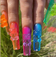 Шармы для ногтей мишки. Фигурки для ногтей. Разноцветные.