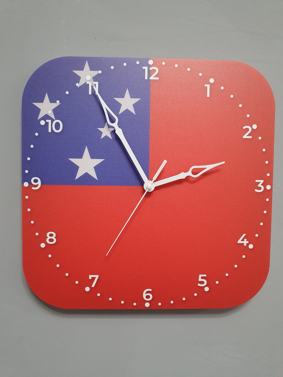 Настінний годинник прапор Самоа, подарунок самоанцеві, самоанський декор