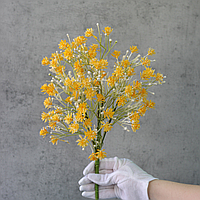 Декоративный, искусственный букет с цветами, желтого цвета, 36 см. Цветы премиум-класса для интерьера, декора