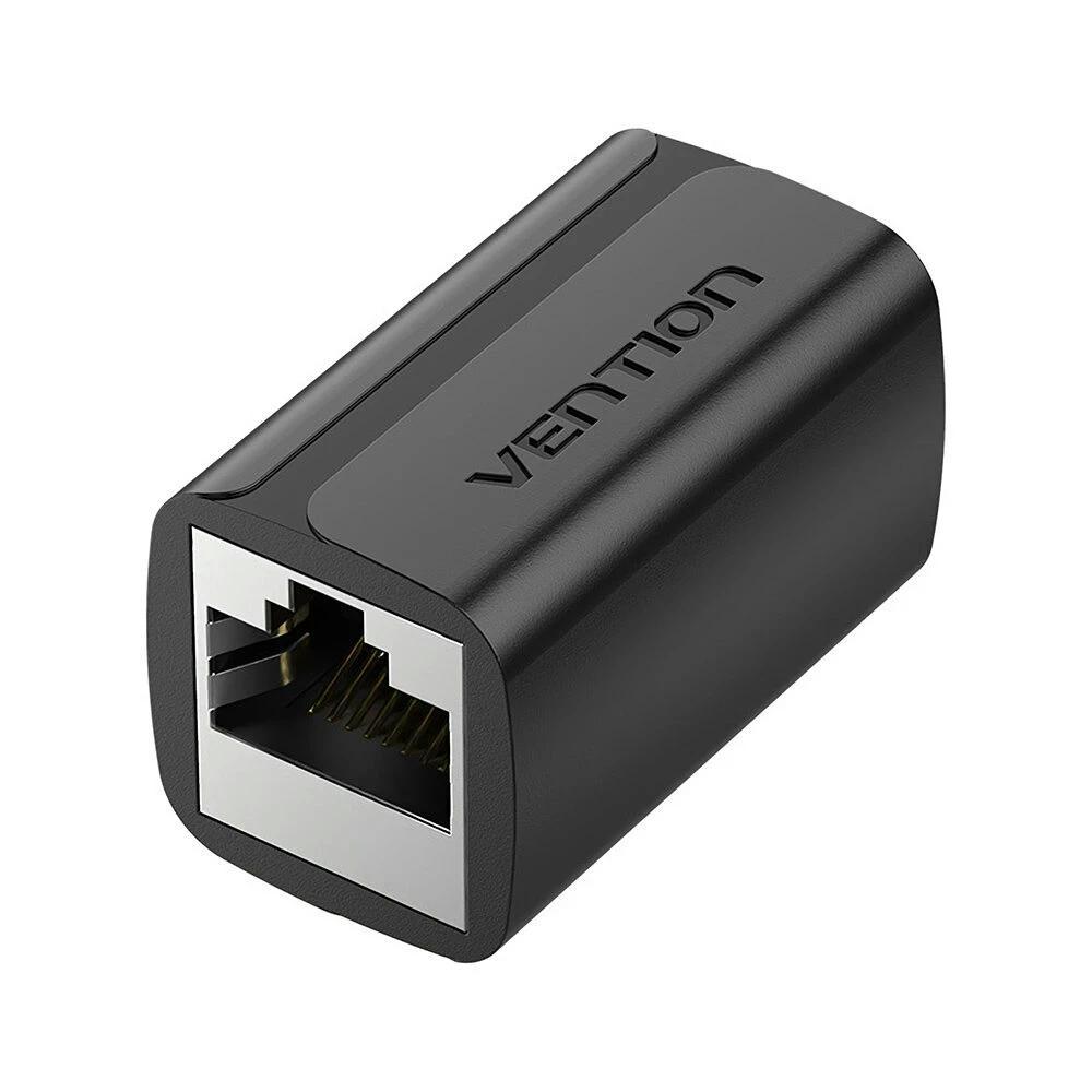З'єднувач витої пари Vention Роз'єм RJ45 Cat 7 FTP Keystone Jack З'єднувач для подовжувача мережевого кабелю Чорний IPWB0