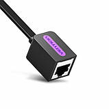 Подовжувач витої пари Vention Cat7 RJ45 Чиста Мідь 30AWG Cat 7 Мережний Патч-Корд 1,5 м Чорний ICBBG, фото 4