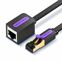 Удлинитель витой пары Vention Cat7 RJ45 Чистая Медь 30AWG Cat 7 Сетевой Патч-Корд 1,5 м Черный ICBBG