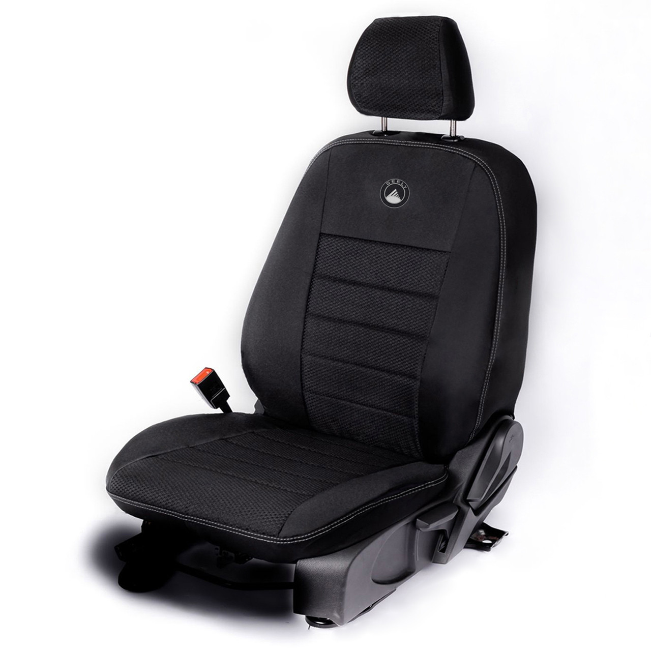 Чохли на сидіння Джилі Емгранд ЕС8 (Geely Emgrand EC8) модельні тканинні авточохли з логотипом