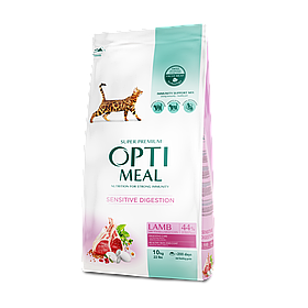 Optimeal Adult Cat з чутливим травленням - ягня,10кг