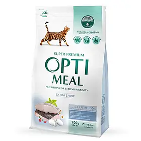 Сухий корм для котів Optimeal 700 г (тріска)