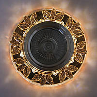 Точковий світильник LB1913G під лампу MR-16 з LED підсвічуванням 3W