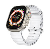 Ремешки для Apple Watch 49/45/42/44mm Ocean Band. Силиконовые ребристые ремешки. Белый