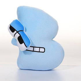Алфавіт Лор іграшка м'яка антистрес Roblox буква B 20 см блакитний
