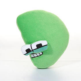 Алфавіт Лор іграшка м'яка антистрес Roblox буква D 20 см зелений
