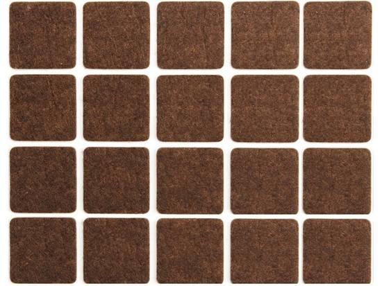 Протектор самоклеючий повстяний VOREL, 20х20мм, набір 20шт. [60/720] VR-74861