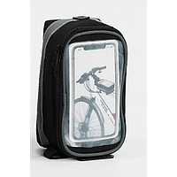 Сумка велосипедная F 32217 1 основное отделение, прозрачный карман под смартфон, на липучках, светоотражающие