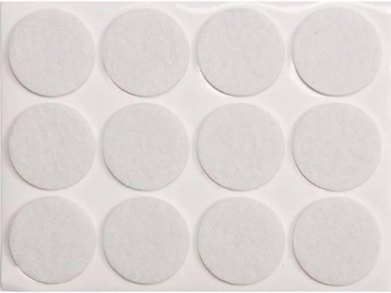 Протектор самоклеючий антиковзкий VOREL, 28мм набір 12шт. (білі) [60/720] VR-74833