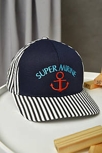 Кепка дитяча для хлопчика темно-синього кольору 155963P