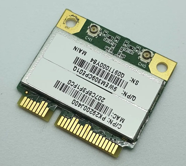 Wi-fi модуль HalfSize Mini pcie QMI EM309_R4 R1 802.11 b,g, 54Mbps (PK29200J400 9WEM309CPE01Q) бу #