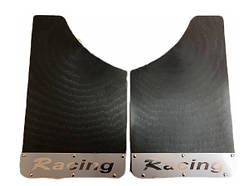 Бризковики малі чорні - 2шт - "Racing з нерж.сталі" - 375х235 (Interplast) (10шт/ящ)