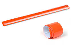 Браслет Світловідбивний 22 х 3 см жовтогарячий до 350 м (без упак)