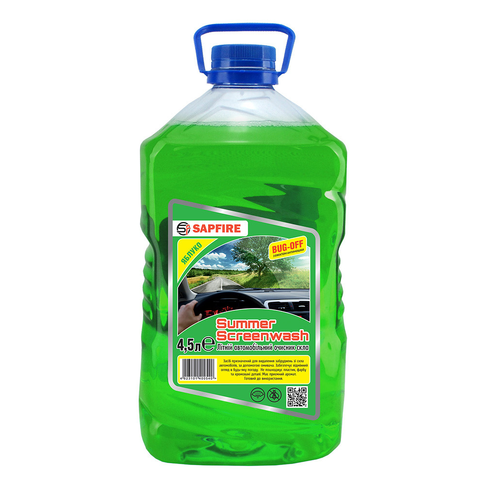 Омивач скла літній SAPFIRE Summer Screenwash 4,5 л — яблуко (400540)