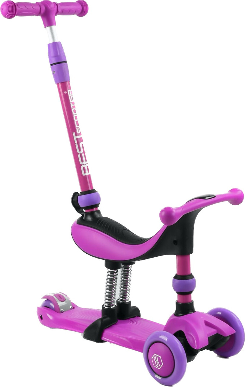 Самокат — велобіг 3в1 Best Scooter з батьківською ручкою арт. BS-26566