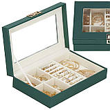 Скринька для прикрас (футляр для біжутерії) Springos 23.5 x 14 x 5.5 см HA1042, фото 6
