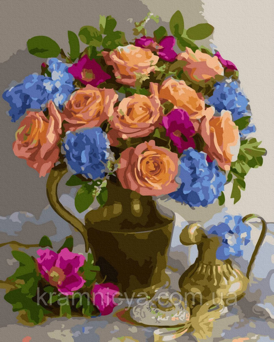 Картина за номерами Букет у вінтажній вазі, 40х50 Rainbow Art (GX44987), фото 1