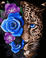 Картина по номерам Леопард в цветах, 40х50 Rainbow Art (GX44997)