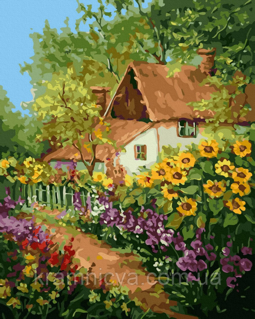 Картина за номерами Сільський будиночок, 40х50 Rainbow Art (GX45095)