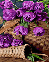 Картина по номерам Фиолетовые тюльпаны, 40х50 Rainbow Art (GX45092)