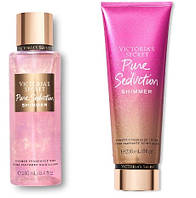 1. Набор спрей и лосьон с шиммером Pure Seduction Victoria s Secret Виктория Сикрет Оригинал